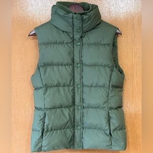 J. Crew Olive Quilted Down Puffer Vest-S